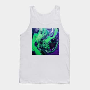 Emerald Vortex: The Dance of Color in Abstract Art Tank Top